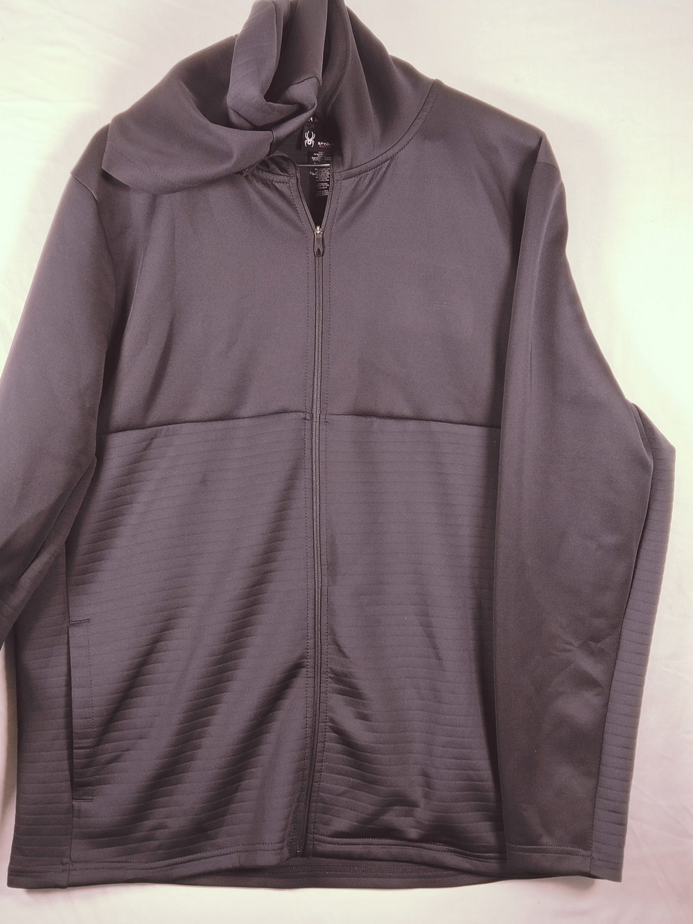 Spyder Men's Black Lightweight Full-Zip Hoodie Jacket ProWB XLarge